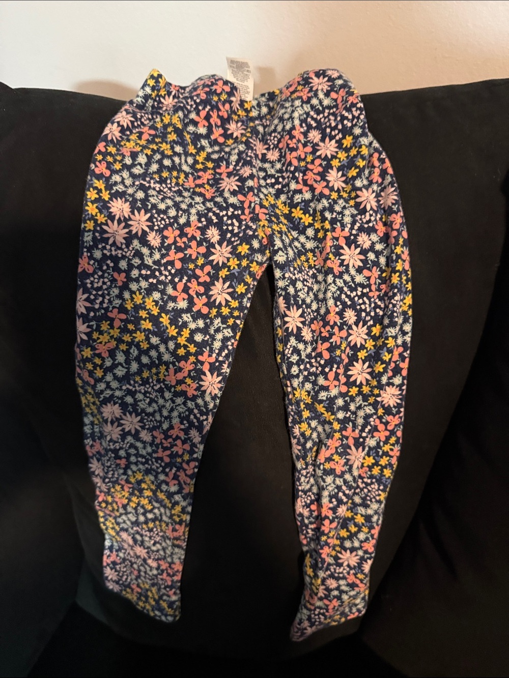 Carter's Navy Floral Leggings with Pink & Yellow Flowers